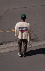Only Jesus Vintage Waffle Raw Edge Beige Longsleeve | House of Peace®