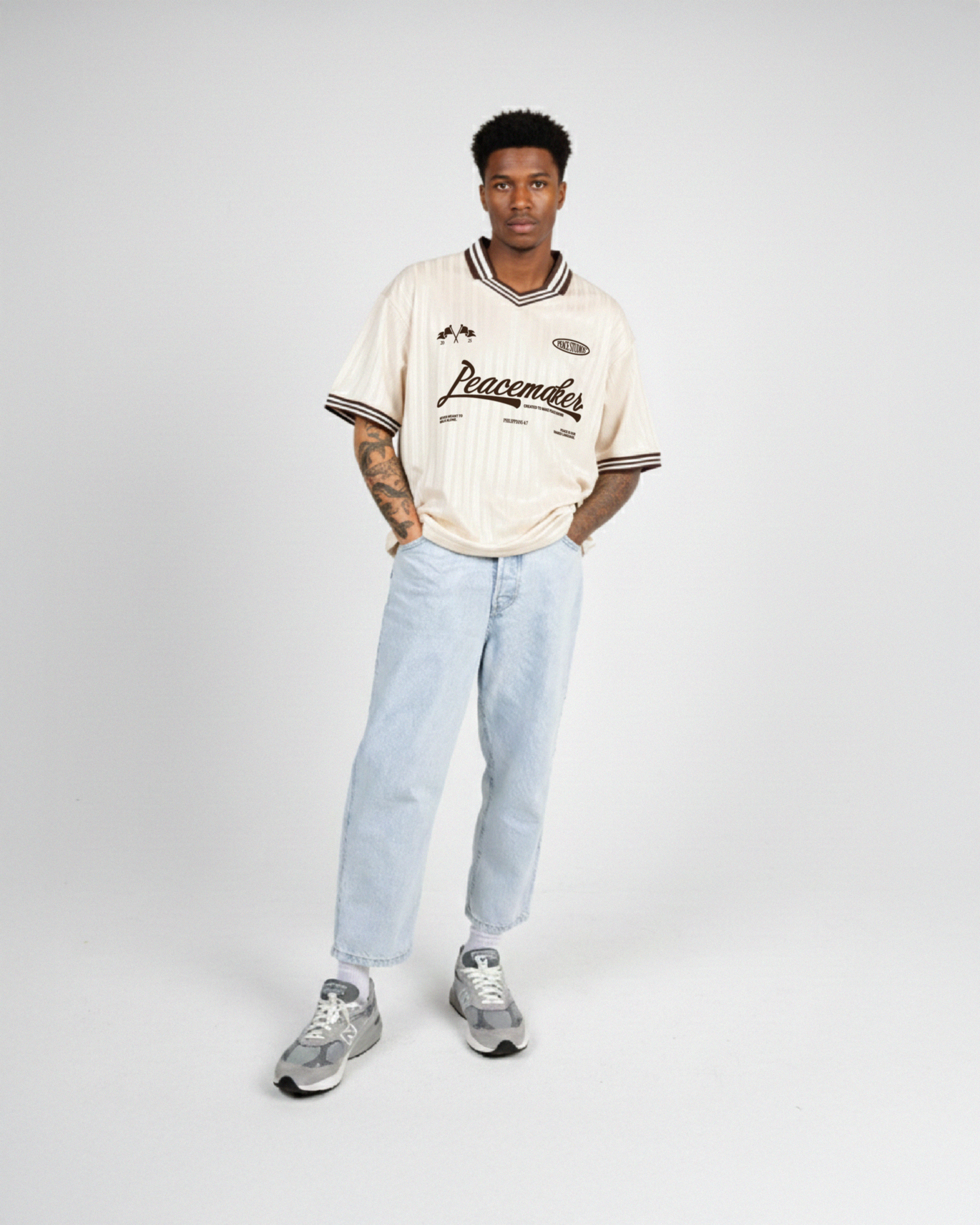 Peacemaker Contrast Stripes Polo Collar T-Shirt | House Of Peace®