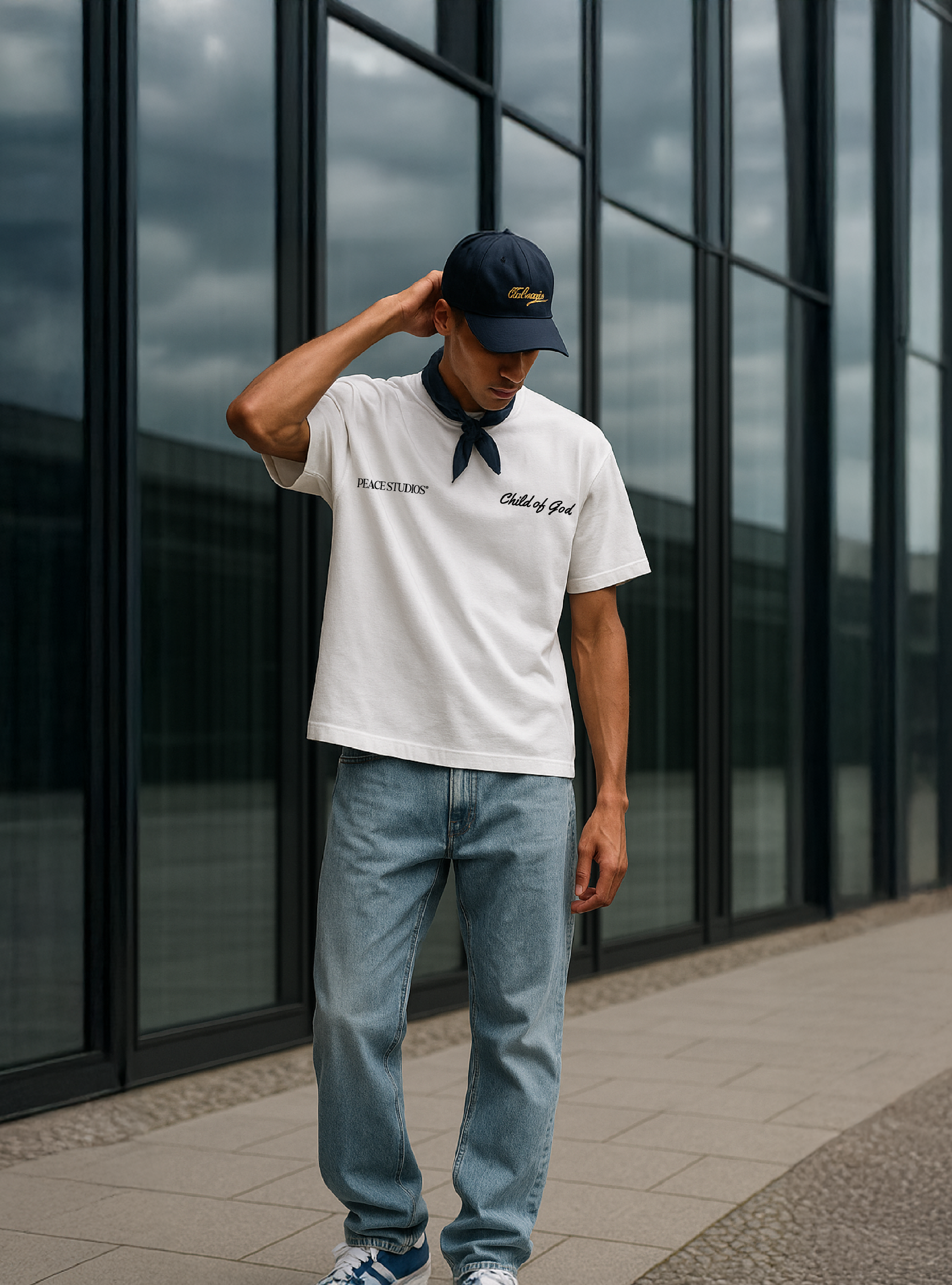 Child of God White Heavyweight Loose Fit Tee | House Of Peace®