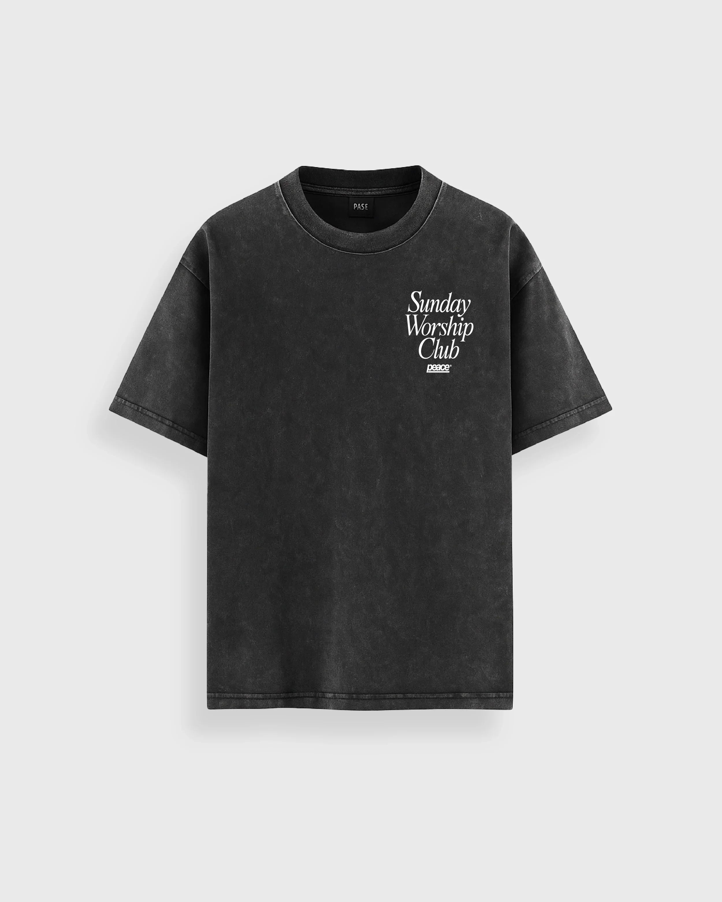 Sunday Worship Club Premium Acid Wash Oversized Heavyweight Tee | Peace®