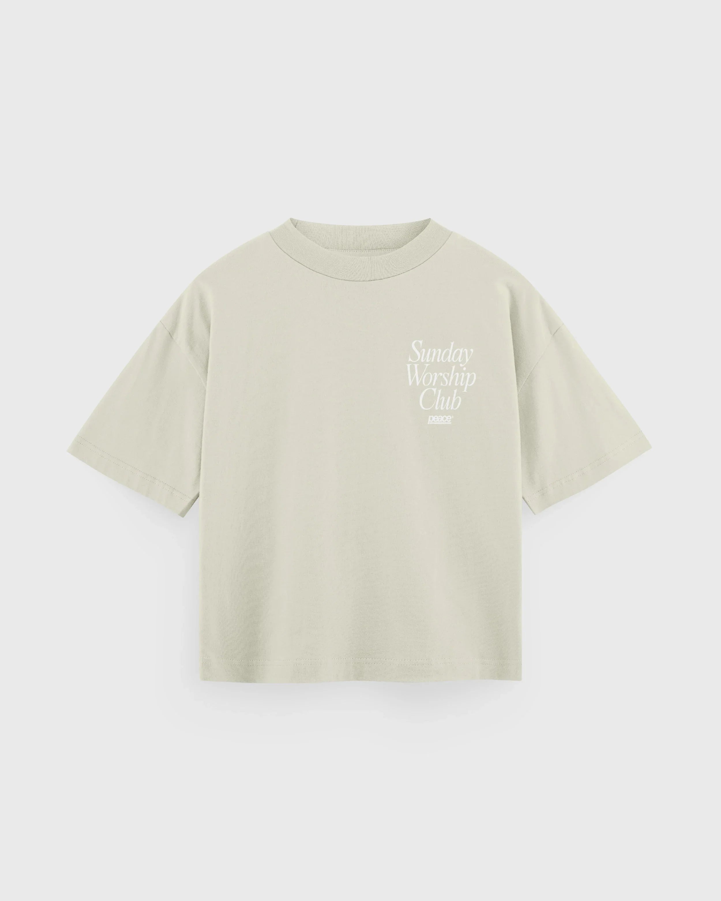 Sunday Worship Club Boxy Tee Beige | Peace® ODMPOD