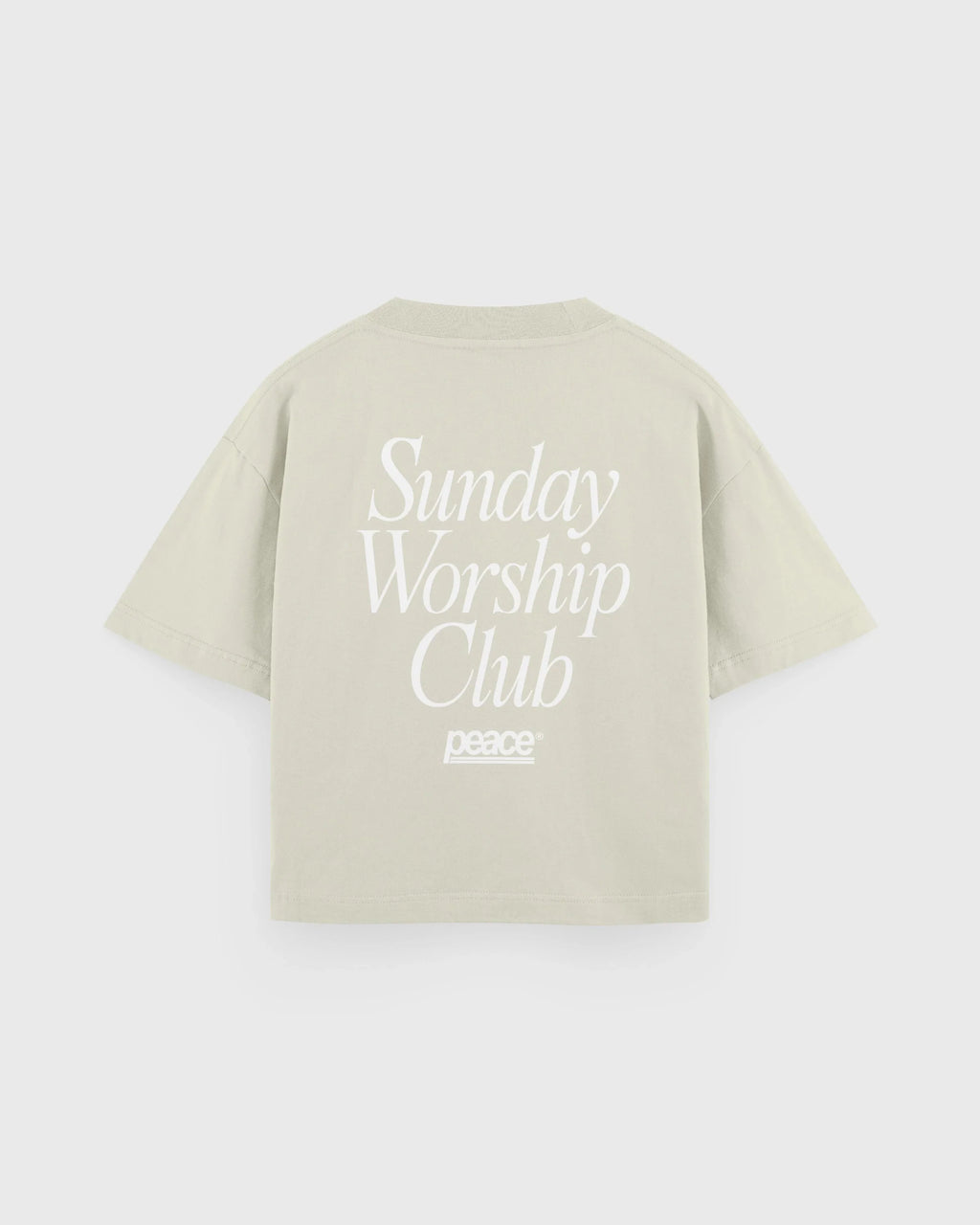 Sunday Worship Club Boxy Tee Beige | Peace® ODMPOD