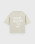 Sunday Worship Club Boxy Tee Beige | Peace® ODMPOD