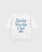 Sunday Worship Club Boxy Tee White | Peace® ODMPOD