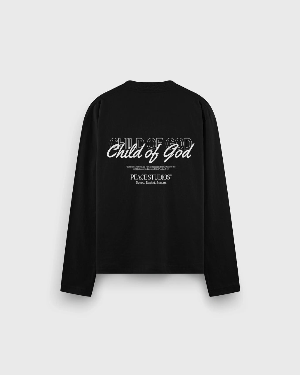 Child of God Longsleeve Loose Fit Tee Black | House Of Peace®