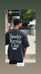 Sunday Worship Club Premium Acid Wash Oversized Heavyweight Tee | Peace®