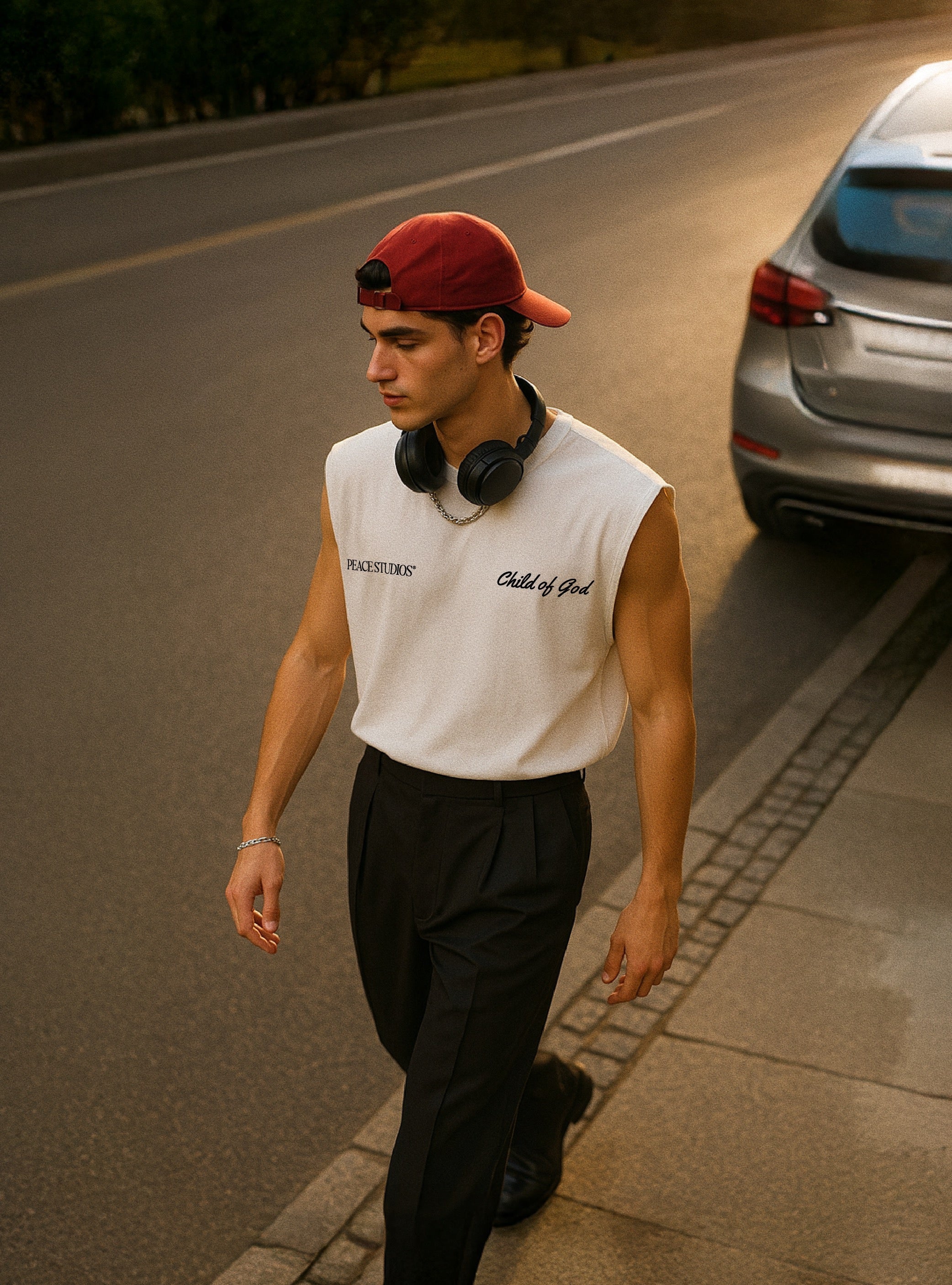 Child of God White Raw Edge Tank Top | House Of Peace®