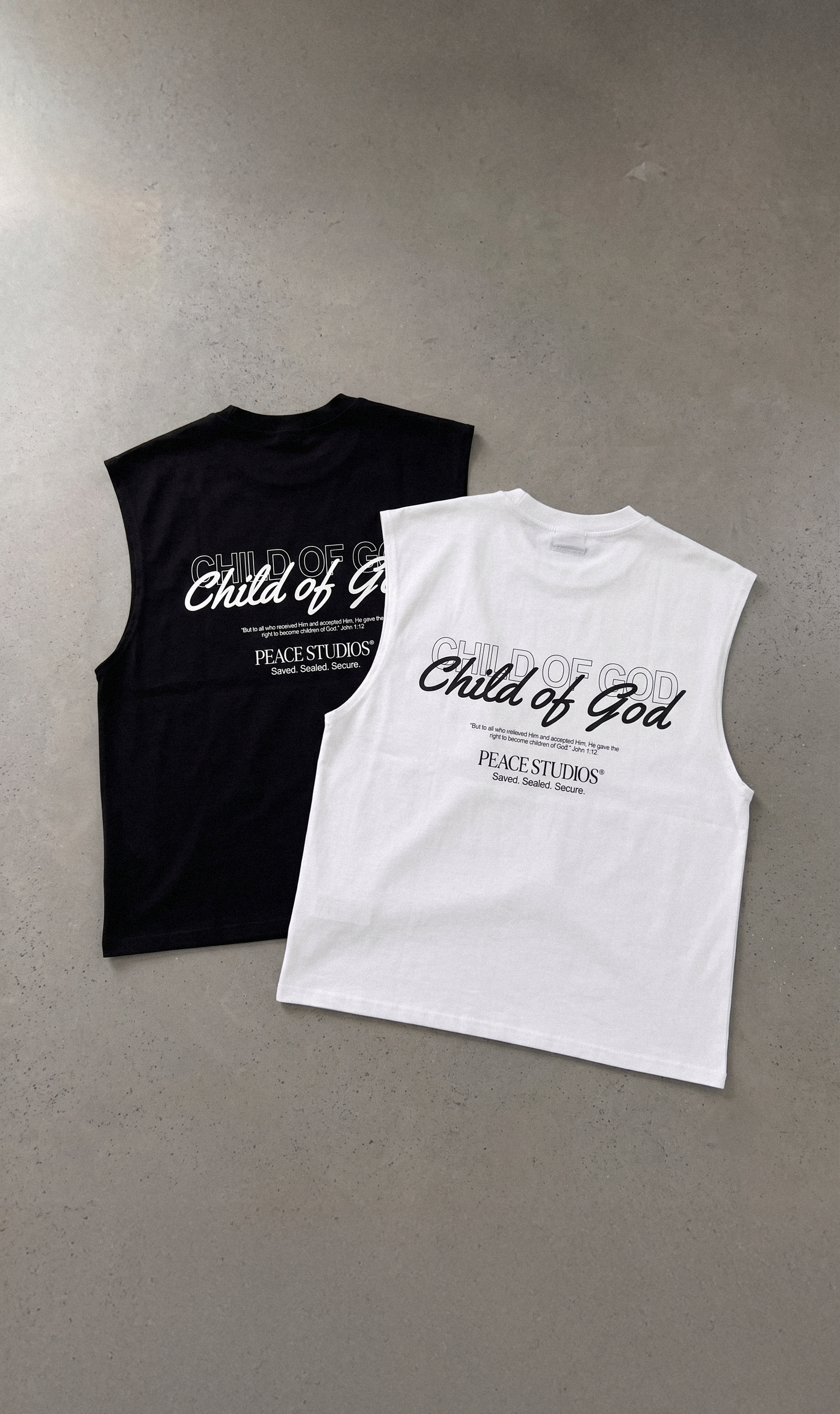 Child of God Black Raw Edge Tank Top | House Of Peace®