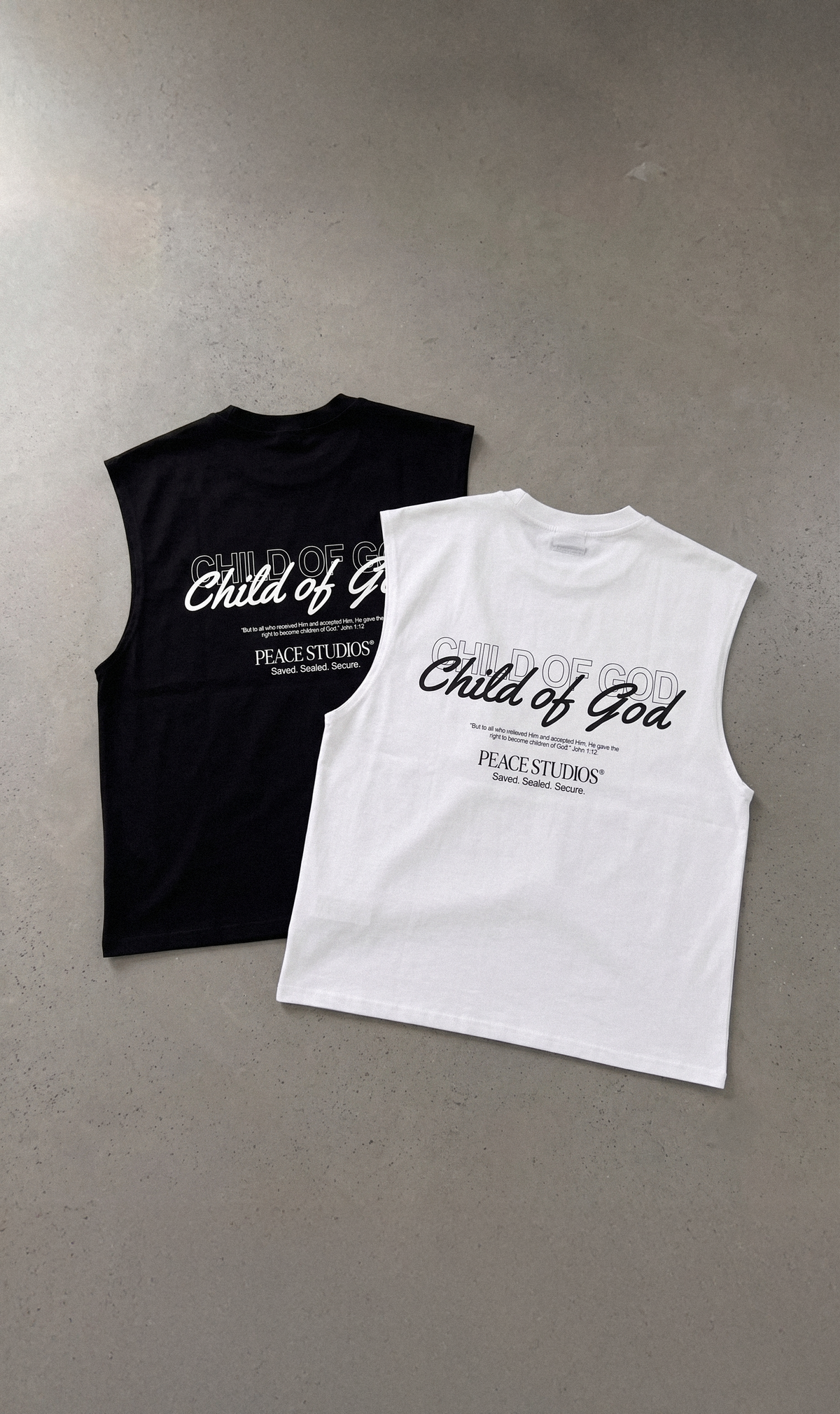 Child of God Black Raw Edge Tank Top | House Of Peace®