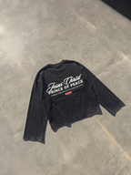 Prince of Peace Black Vintage Wash Boxy Long Sleeve | House of Peace®