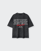 Not Luck Just God Black Mineral Wash Boxy Tee | House of Peace®