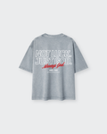 Not Luck Just God Gray Mineral Wash Boxy Tee | House of Peace®