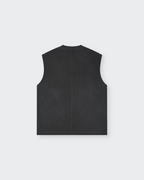 Not Luck Just God Raw Edge Black Washed Tank Top | House of Peace®