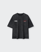 Not Luck Just God Black Mineral Wash Boxy Tee | House of Peace®