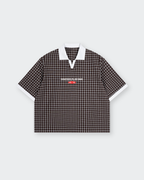 I Have God Brown Boxy Plaid Polo Shirt | House of Peace®