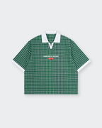I Have God Green Boxy Plaid Polo Shirt | House of Peace®