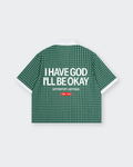 I Have God Green Boxy Plaid Polo Shirt | House of Peace®