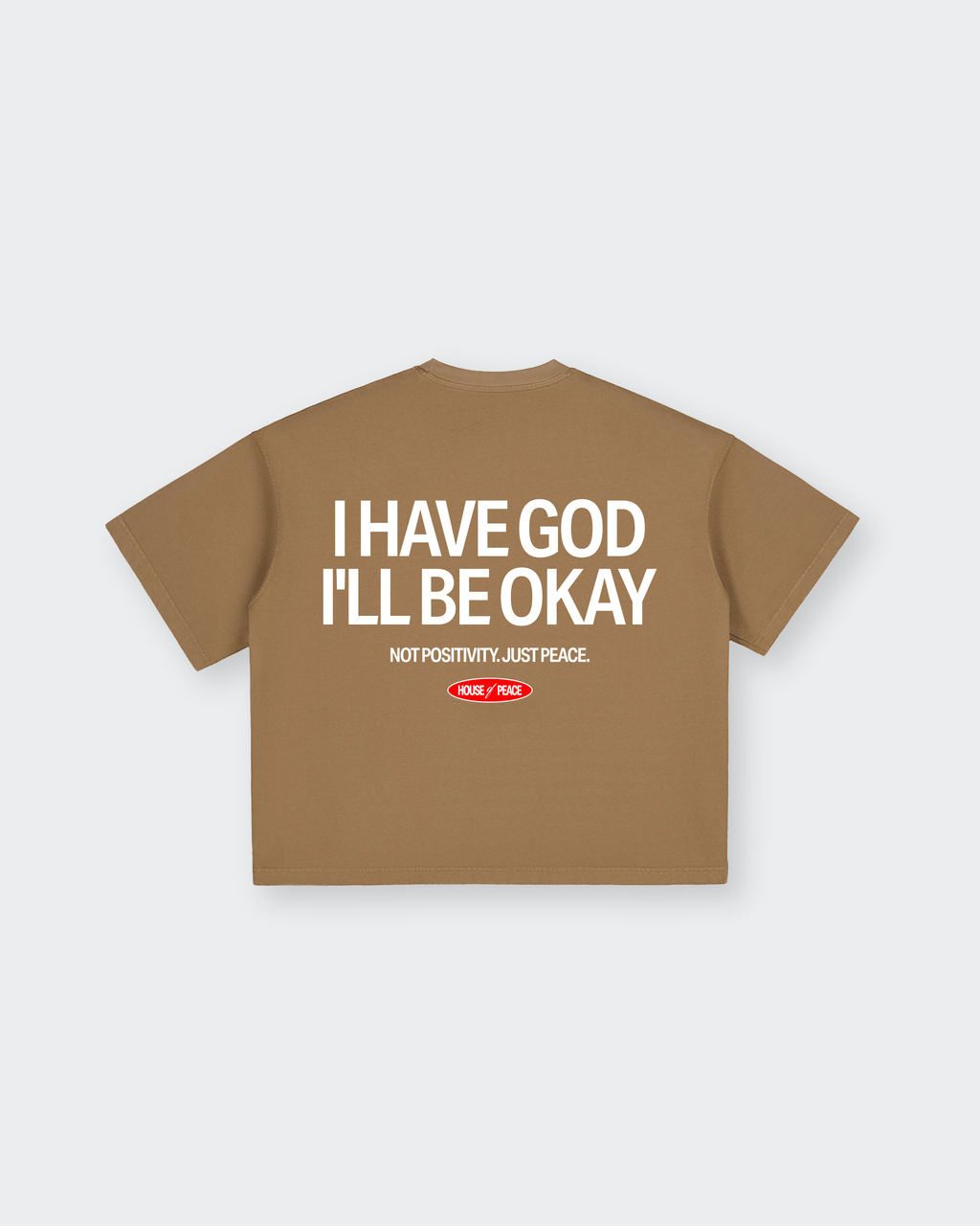 I Have God Vintage Brown Washed Boxy T-Shirt | House of Peace®