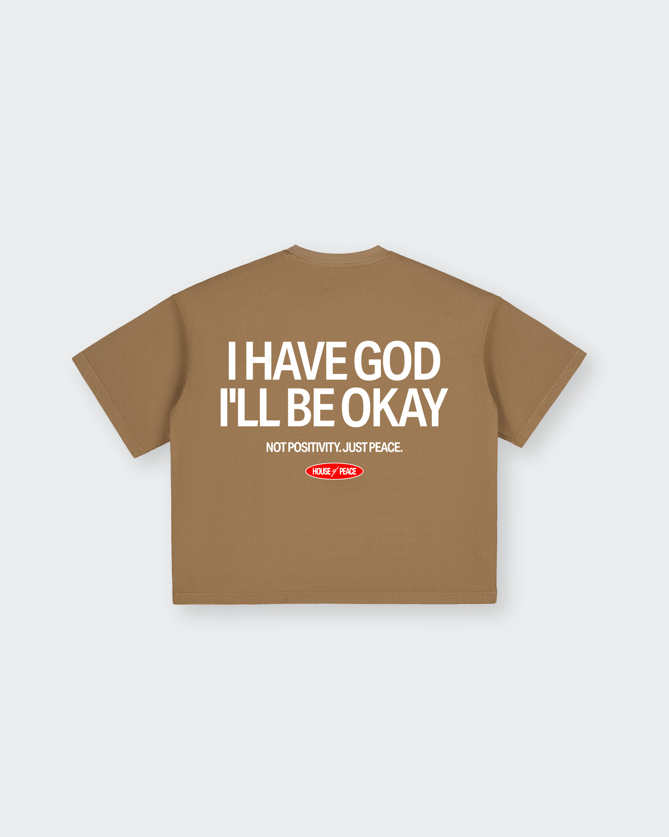 I Have God Vintage Brown Washed Boxy T-Shirt | House of Peace®