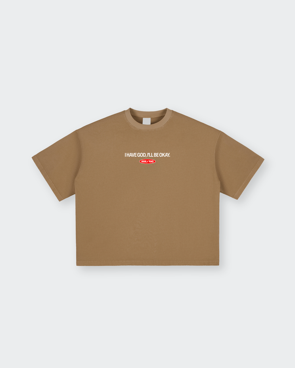 I Have God Vintage Brown Washed Boxy T-Shirt | House of Peace®