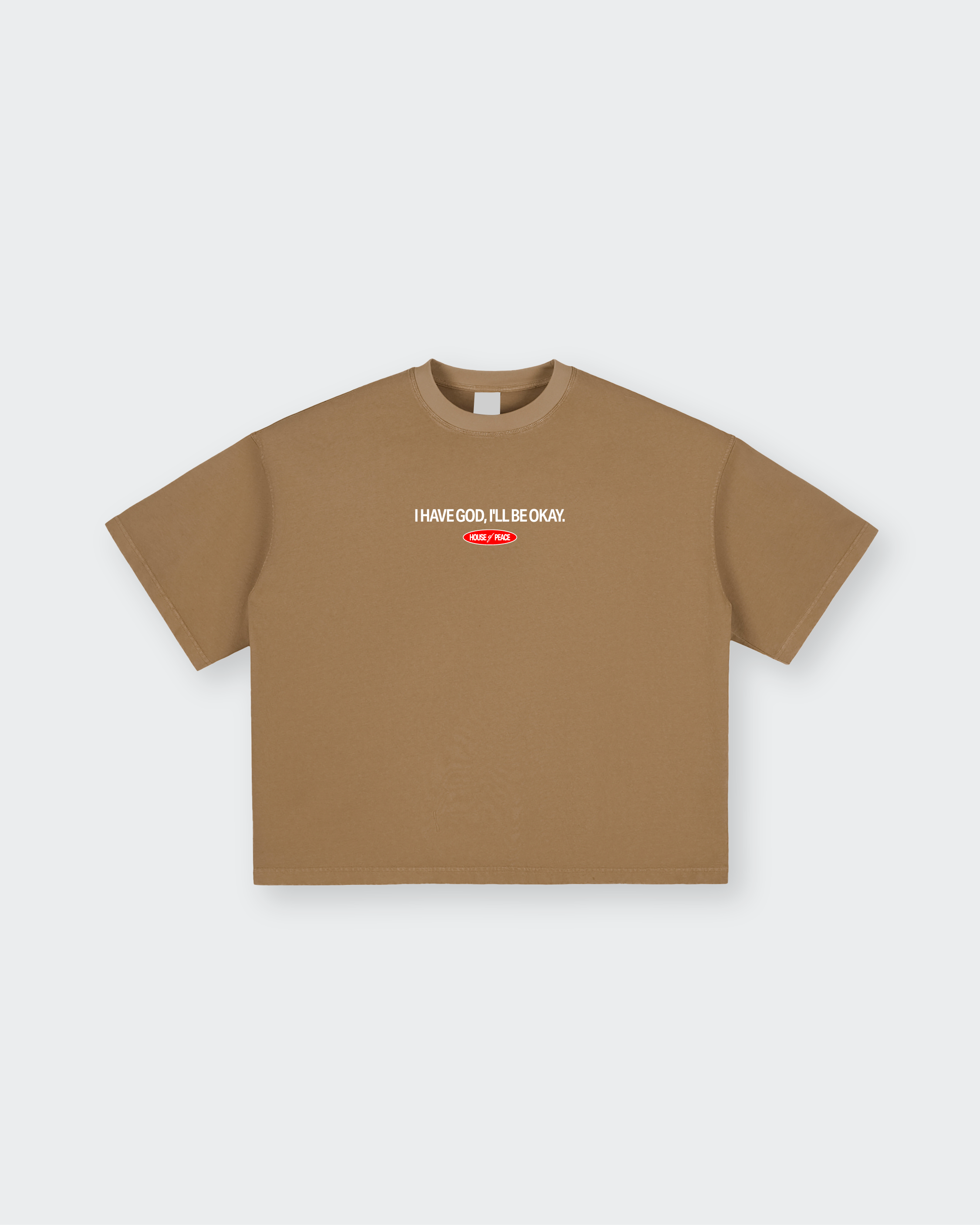 I Have God Vintage Brown Washed Boxy T-Shirt | House of Peace®