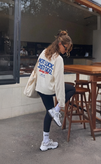 Not Luck Just God Waffle Longsleeve Loose Fit Tee White | House of Peace®