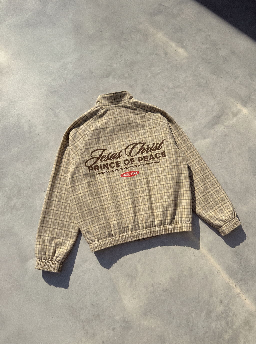 Prince of Peace Beige Plaid Full-Zip Track Jacket | House of Peace® (Copy)