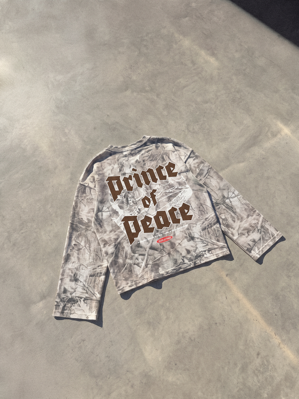 Retro Prince of Peace Camo Waffle Long Sleeve | House of Peace®
