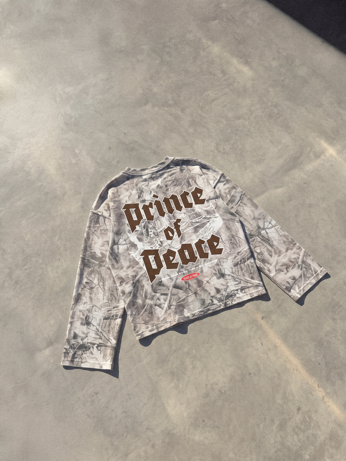 Retro Prince of Peace Camo Waffle Long Sleeve | House of Peace®