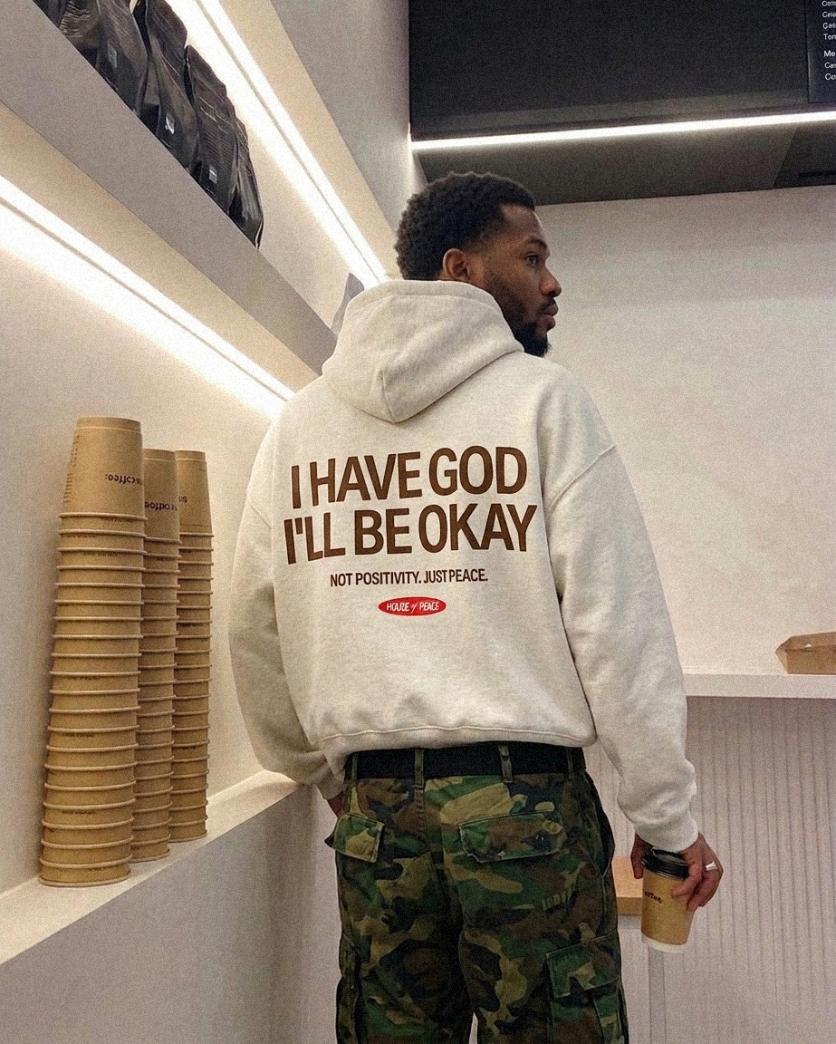I Have God Oat Gray Oversized Heavyweight Hoodie | House of Peace®