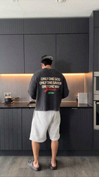 Only Jesus Vintage Waffle Raw Edge Black Longsleeve | House of Peace®