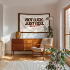 Not Luck Just God Banner Wall Decor Hanging | House of Peace®