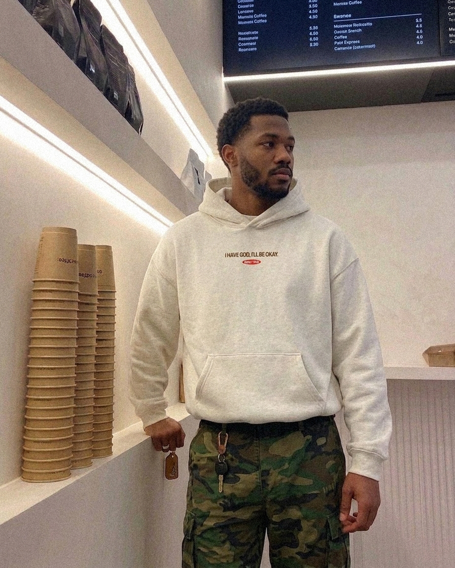 I Have God Oat Gray Oversized Heavyweight Hoodie | House of Peace®