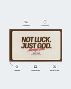 Not Luck Just God Banner Wall Decor Hanging | House of Peace®