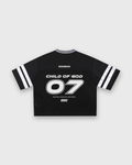 Child of God Vintage Black Varsity-Inspired Boxy Tee | House Of Peace®