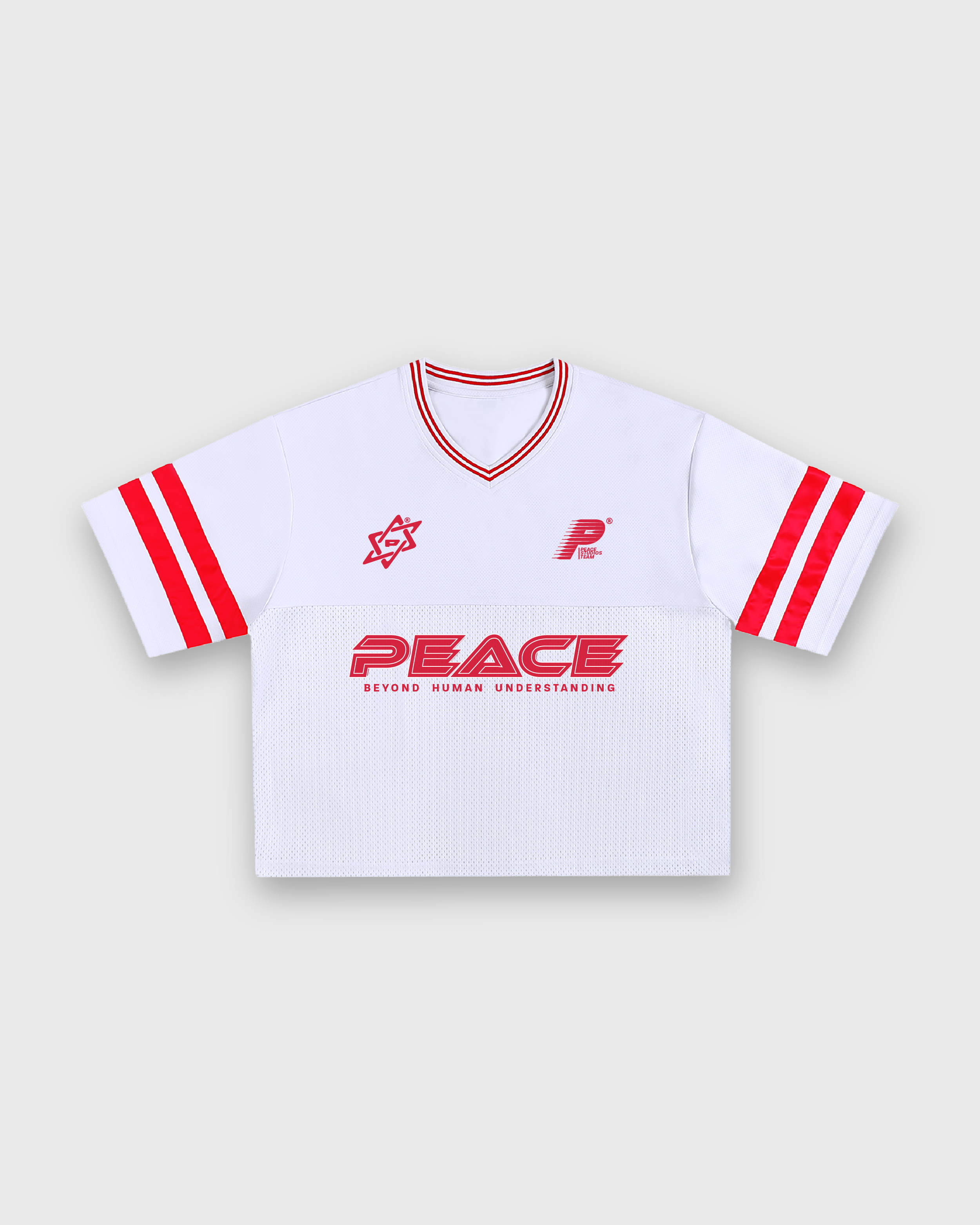 Child of God Vintage White Varsity-Inspired Boxy Tee | House Of Peace®