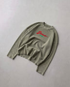 Only Jesus Vintage Waffle Raw Edge Green Longsleeve | House of Peace®