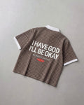 I Have God Brown Boxy Plaid Polo Shirt | House of Peace®