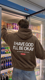I Have God Brown Oversized Heavyweight Hoodie | House of Peace®