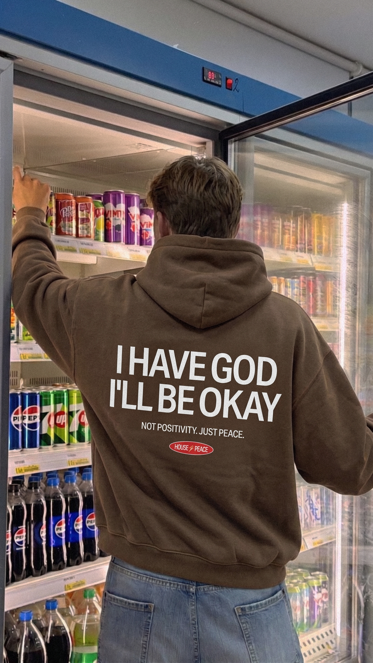 I Have God Brown Oversized Heavyweight Hoodie | House of Peace®