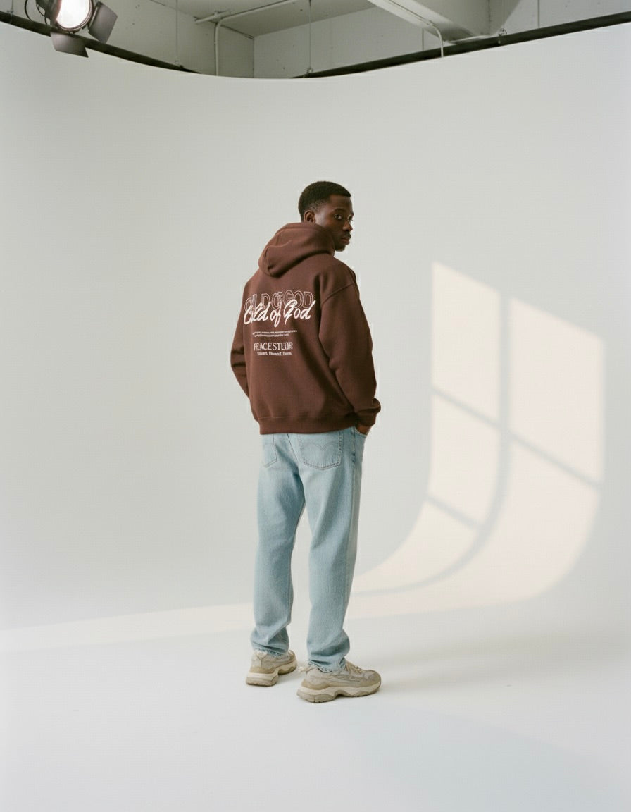 Child of God Coffee Oversized Heavyweight Hoodie | House Of Peace®