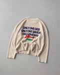 Only Jesus Vintage Waffle Raw Edge Beige Longsleeve | House of Peace®