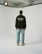 Know Jesus, Know Peace Signature Black Striped Collar Sweatshirt | House Of Peace®
