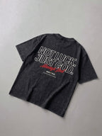 Not Luck Just God Black Mineral Wash Boxy Tee | House of Peace®