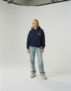 Sunday Worship Club Navy Blue Oversized Heavyweight Hoodie | House Of Peace®