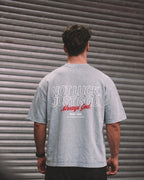 Not Luck Just God Gray Mineral Wash Boxy Tee | House of Peace®
