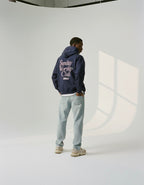 Sunday Worship Club Navy Blue Oversized Heavyweight Hoodie | House Of Peace®