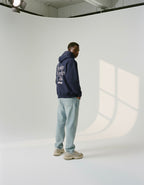 Sunday Worship Club Navy Blue Oversized Heavyweight Hoodie | House Of Peace®