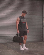 Not Luck Just God Raw Edge Black Washed Tank Top | House of Peace®