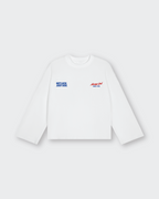 Not Luck Just God Waffle Longsleeve Loose Fit Tee White | House of Peace®